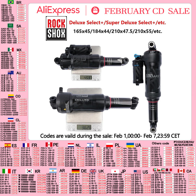 ROCKSHOX Super Deluxe Ultimate/Select+ Bicycle Rear Shock Absorber MTB Downhill Soft Tail Bike Rear