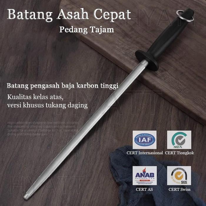 Alat Pengasah Asah Pisau Tongkat - Pengasah Pisau Daging Asahan