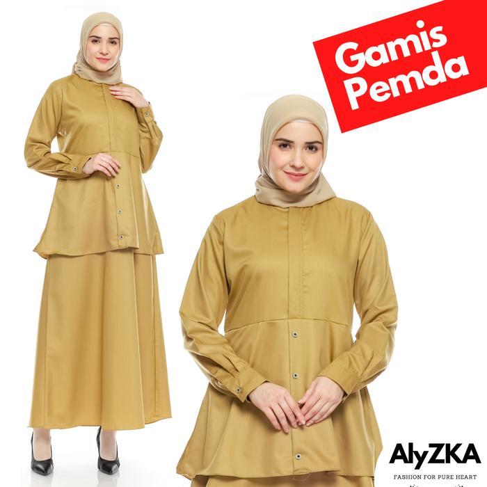 ASLI Gamis Seragam Dinas Pemda PNS ASN PDH Wanita Syari Busui Toyobo Khaki READY STOCK