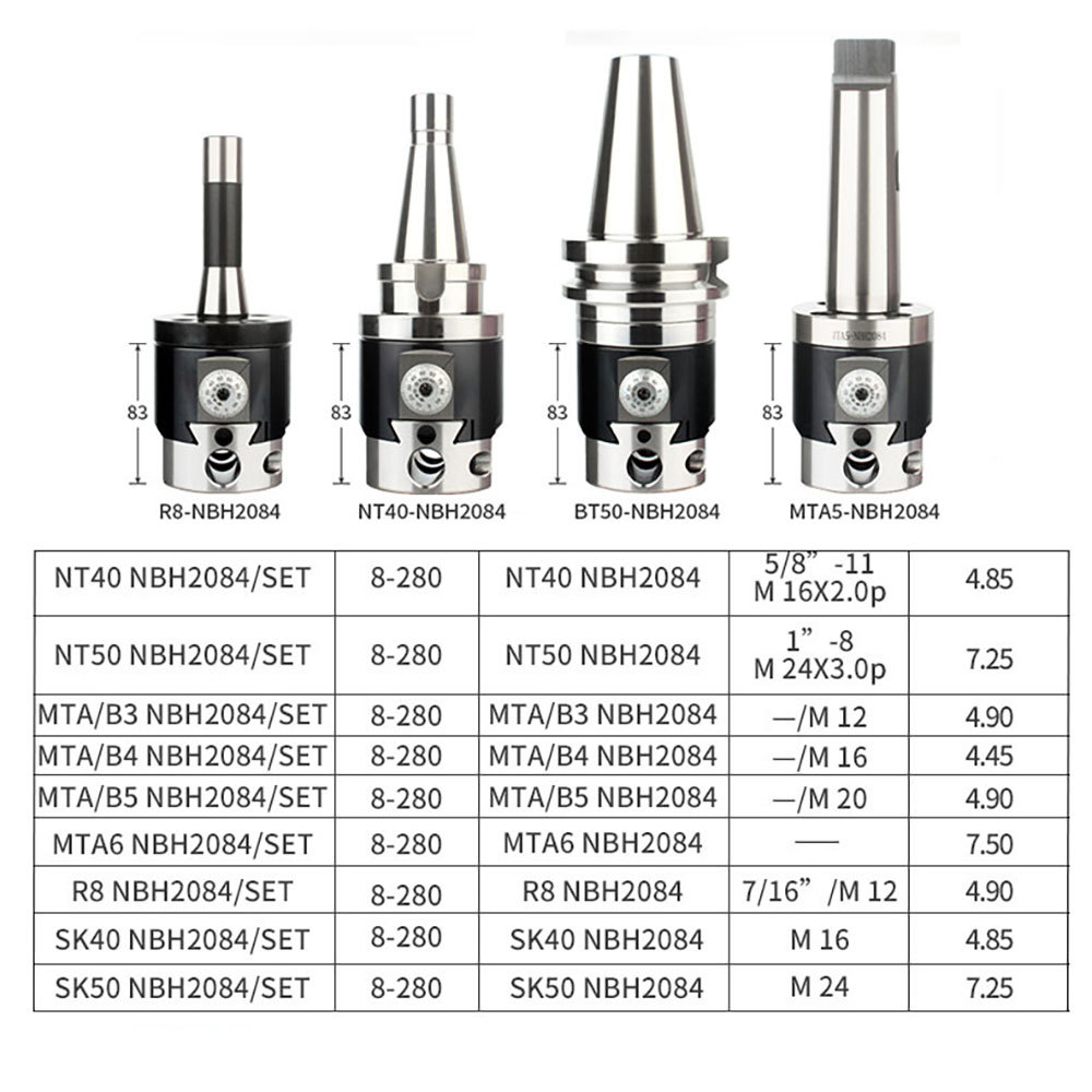 NBH2084 Set Boring Head Boring Tool Suit Boring Head NBH BT30 BT40 BT50 NT30 NT40 NT50 R8 Tool