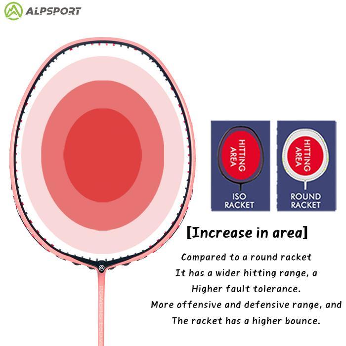 ALP V5 2.0 ULTRALIGHT 4U OFFENSIVE BADMINTON RACKET ORIGINAL CARBON FIBER ALPSPORT REKETS