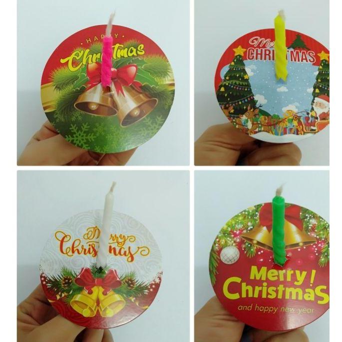 Paket Hemat Lilin + Tatakan Lilin Natal / Lilin Natal Kecil