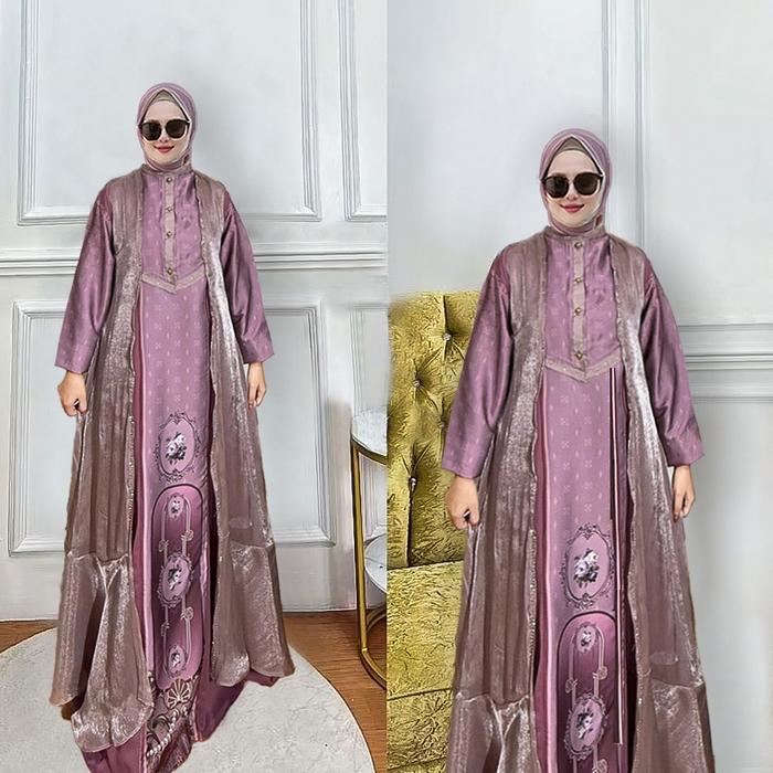 Gamis Jumbo Inner Outer Terpisah Size L Xl Xxl Xxxl 4L
