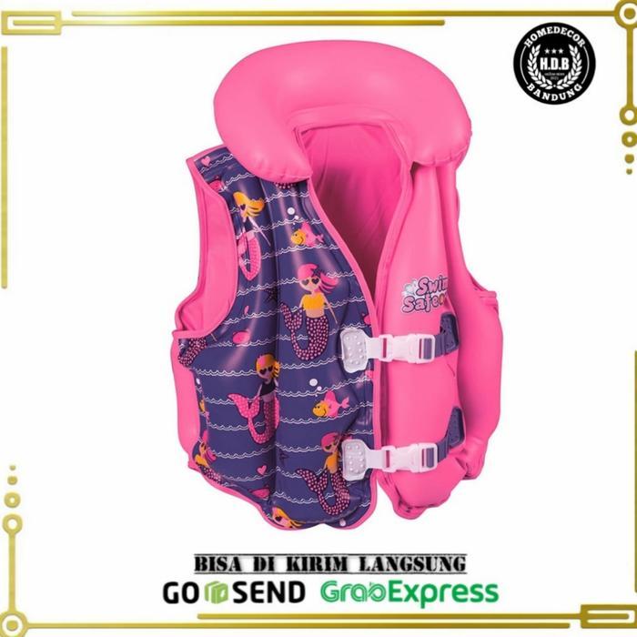 Bestway Pelampung Jaket Anak pink / pelampung buat anak / vest bestway