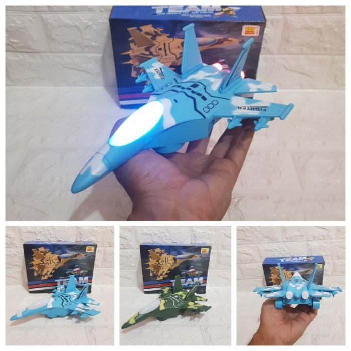 Mainan Pesawat Jet Led Lampu - Pesawat Jet Bump N Go Mainan Anak