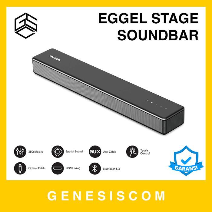 Speaker Soundbar EGGEL Stage - Wireless Bluetooth + AUX Audio Jack Spatial Sound Bar Woofer