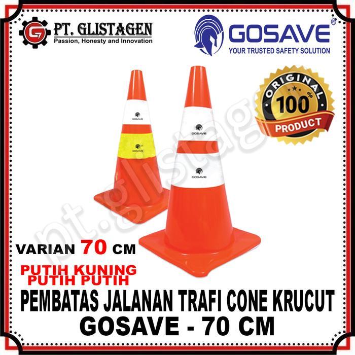 GOSAVE Traffic Cone Safety Rubber Gosave 70cm Kerucut Lalu Lintas 70cm Pembatas Jalanan Lalu Lintas