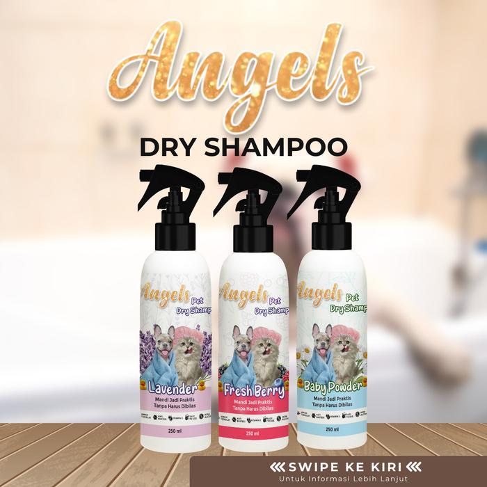 Premium Angels Pet Dry Shampoo Kucing Anjing Pewangi Sampo tanpa Bilas Terlaris