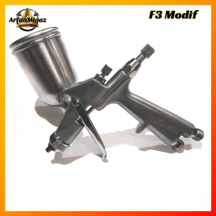 SPRAY GUN AUARITA F3 MODIF CUP 125ML NOZZLE 0,8MM 1,0MM