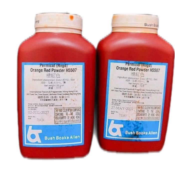 PERMICOL REGD ORANGE RED POWDER H5507 PEWARNA MAKANAN BUBUK