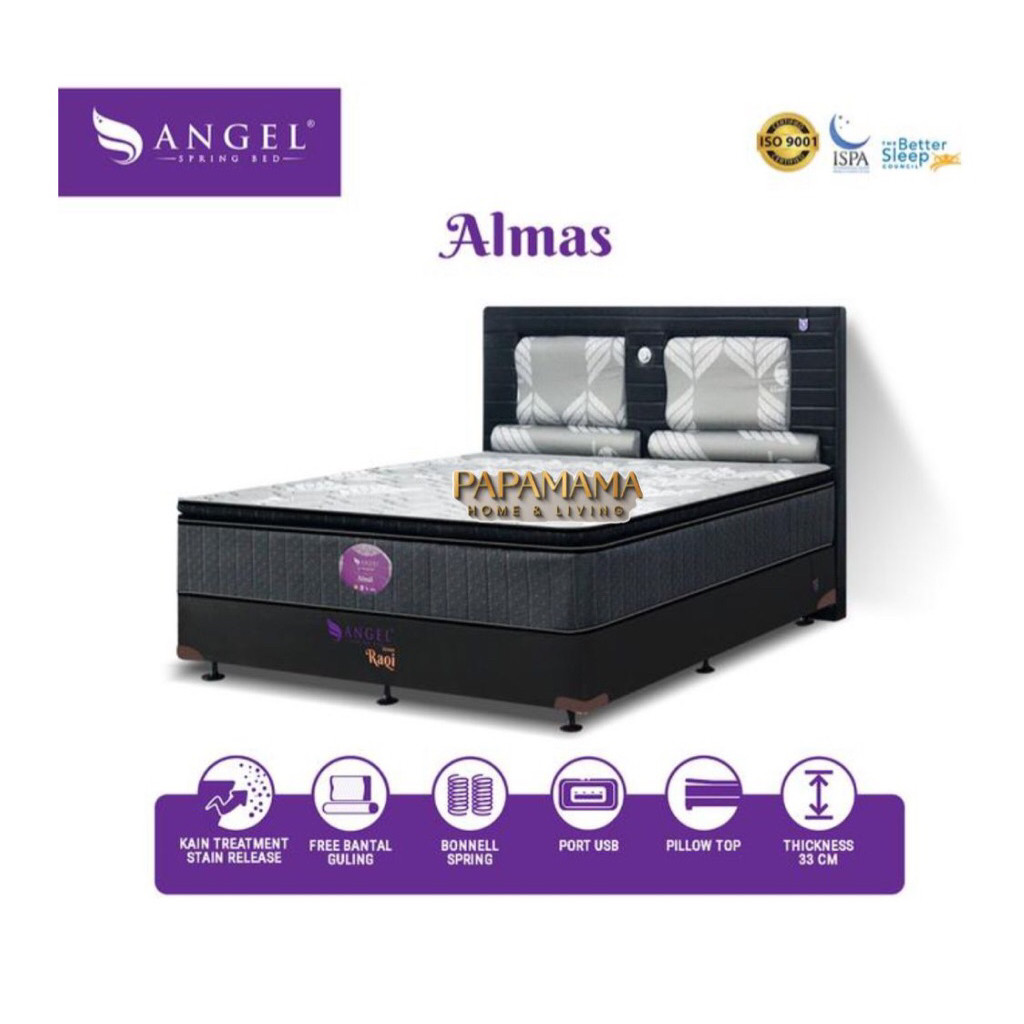 Springbed Angel Almas - Only Matras 180x200 - Springbed Murah - Kasur Promo Medan - Garansi