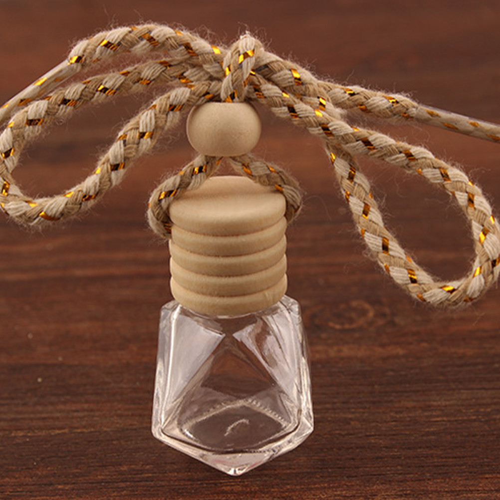 10Pcs Car Aromatherapy Bottle Pendant Car Diffuser Bottle Empty Car Hanging Glass Bottle Perfume Min