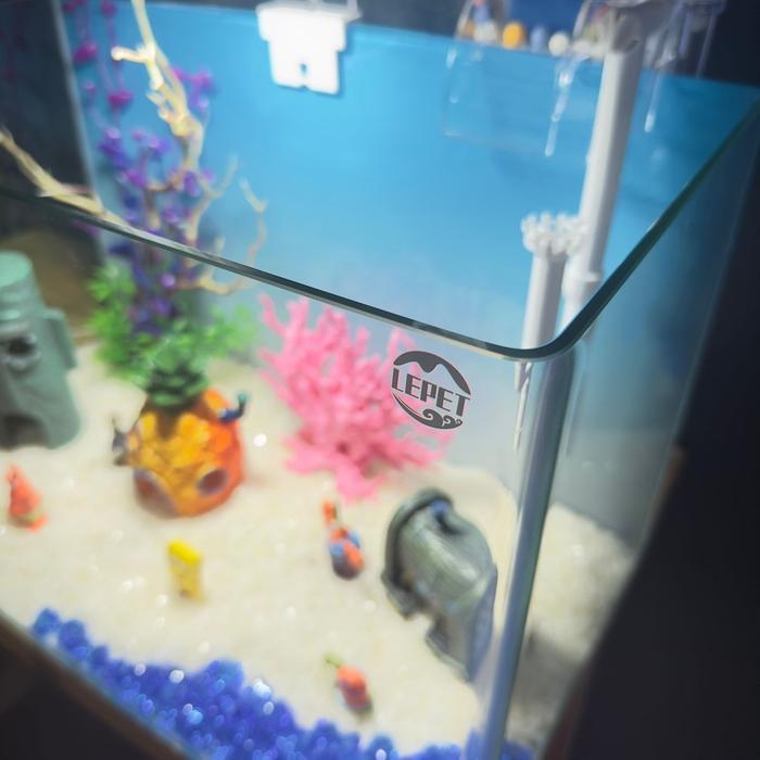 SBT PAKET AQUARIUM SPONGEBOB 50CM / AQUARIUM MELENGKUNG / AQUASCAPE / AQUARIUM BENDING