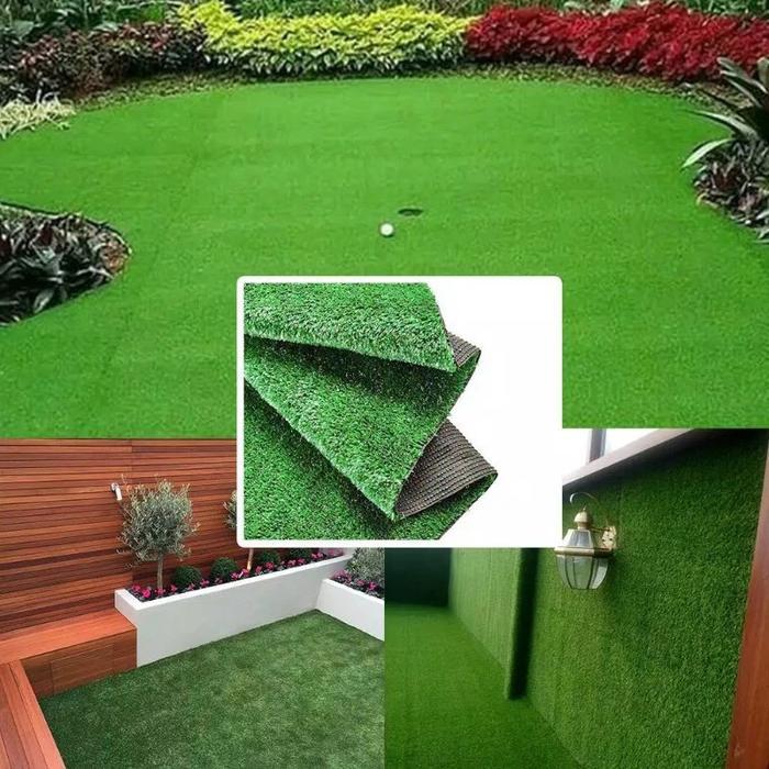 KARPET RUMPUT SINTETIS 0.5M1M karpet rumput sintetis rumput tajam putih rumput sintetis outdoor anti