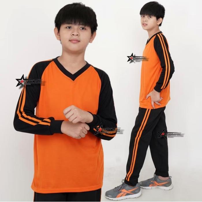 SETELAN BAJU KAOS OLAHRAGA ANAK SD / SERAGAM TRAINING OLAHRAGA ANAK SEKOLAH SD TERBARU MERAH