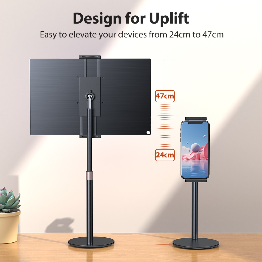 UPERFECT Rotating Portable Monitor Stand Height Adjustable Vesa Monitor Tablet Free Standing Low
