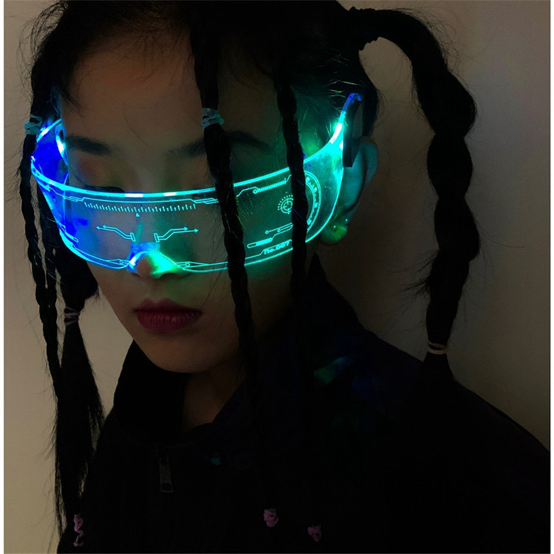 Game Cyber Led Es Cosplay Accessories Futuristic Electronic Rave Costume Party Dj Sunes Decoration