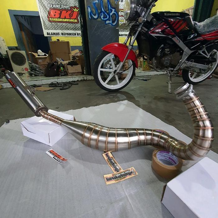 ninja nyaring knalpot standar racing STAINLES ninja ss ninja r ninja rr bkj