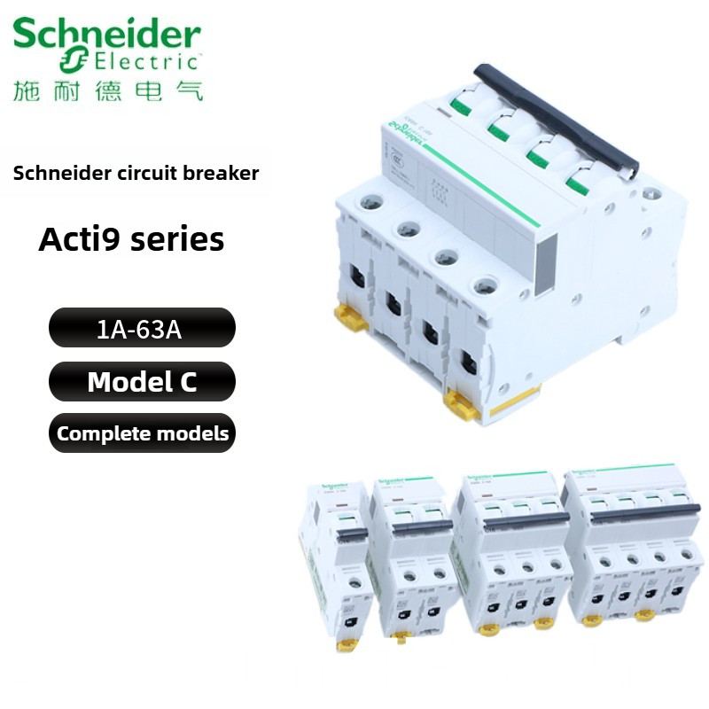 Schneider Electric IC65N Miniature Circuit Breaker Acti9 Series A9F18 IC65N Type C 1P 2P 3P 4P C10A