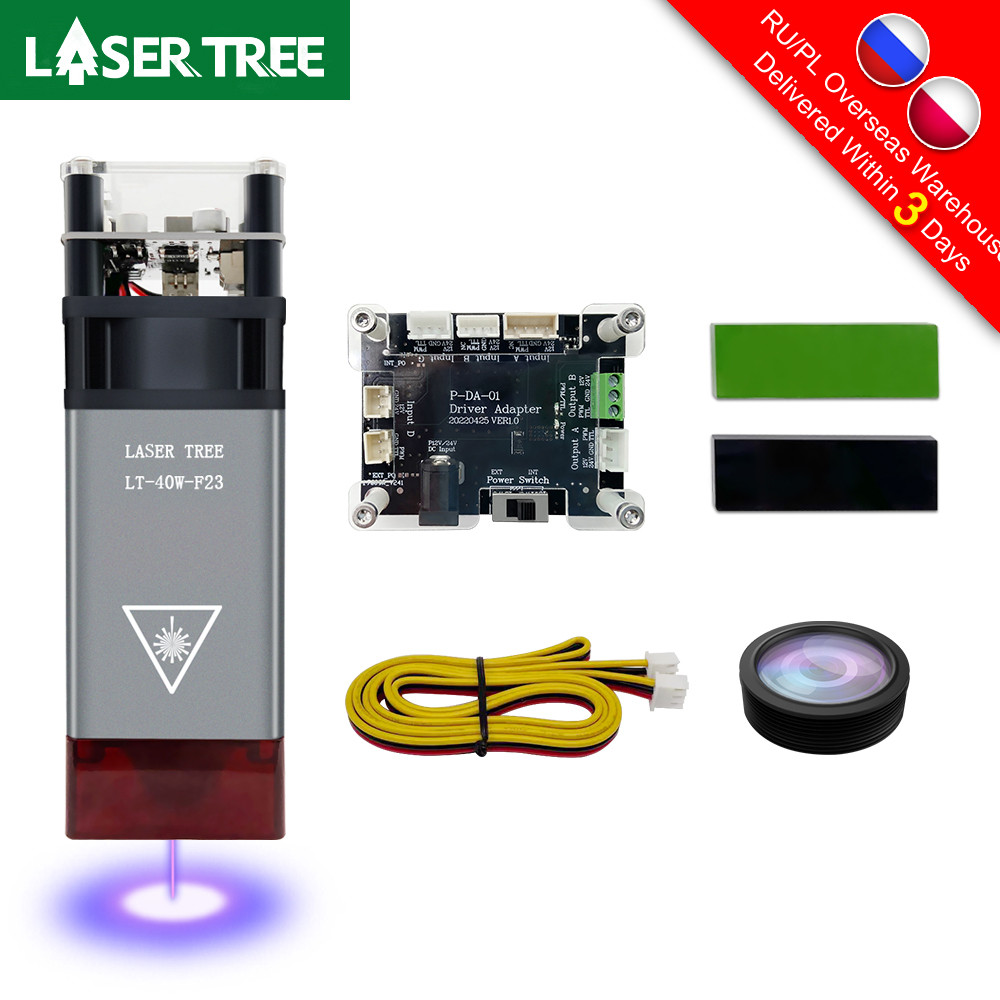 LASER TREE 20W/10W/5W/4W Laser Head For CNC Engraver Wood Cutting DIY Laser Tools 450nm TTL/ PWM