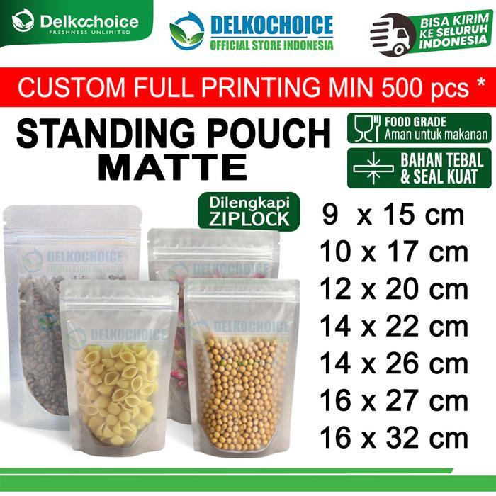 Standing Pouch VARIANT CLEAR MATTE DELKOCHOICE Plastik Klip Makanan