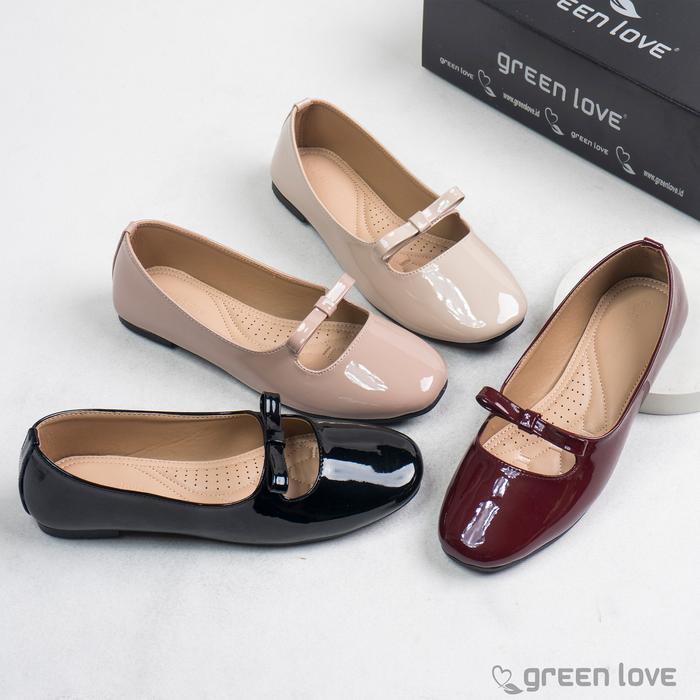ORIGINAL Green Love Sepatu Flatshoes Wanita JANET READY STOCK