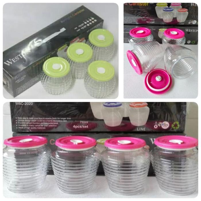 DISKON Toples Weston Toples tight Canister Weston 4pcs/set READY STOCK