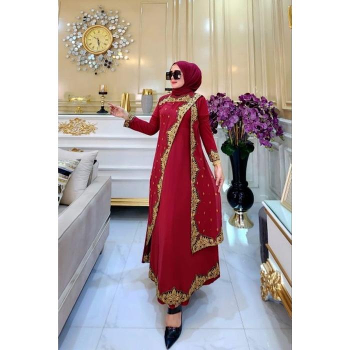 zeni ( BEST SELLER )Gamis Hitam Terbaru Abaya Turki Gamis Sari 03 India Dress Wanita Muslim Mewah