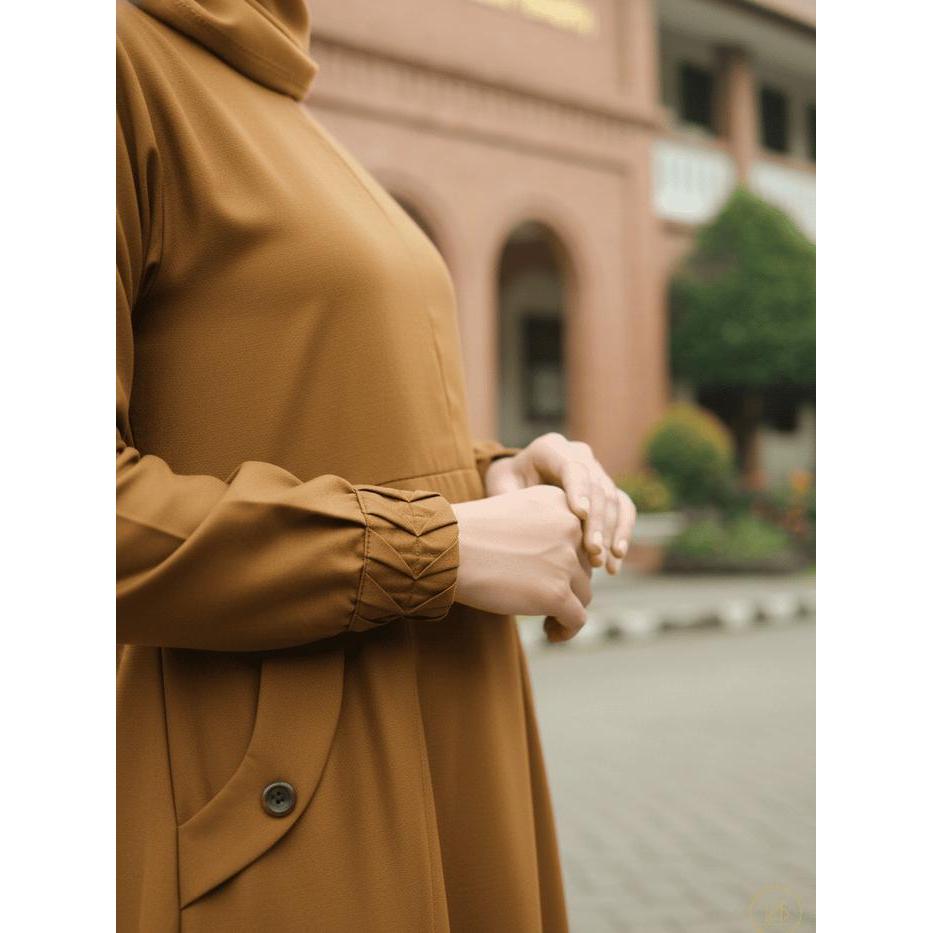 cnm Gamis Polos Seragam PNS PDH Toyobo Alena Series Polos Kain Muslim Nyaman Belah Samping Lembut