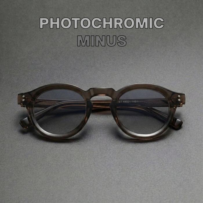 Kacamata Minus Fotokromik LG-992 Fashion Korea Retro Anti Blue Light anti Radiasi Model Cat Eye
