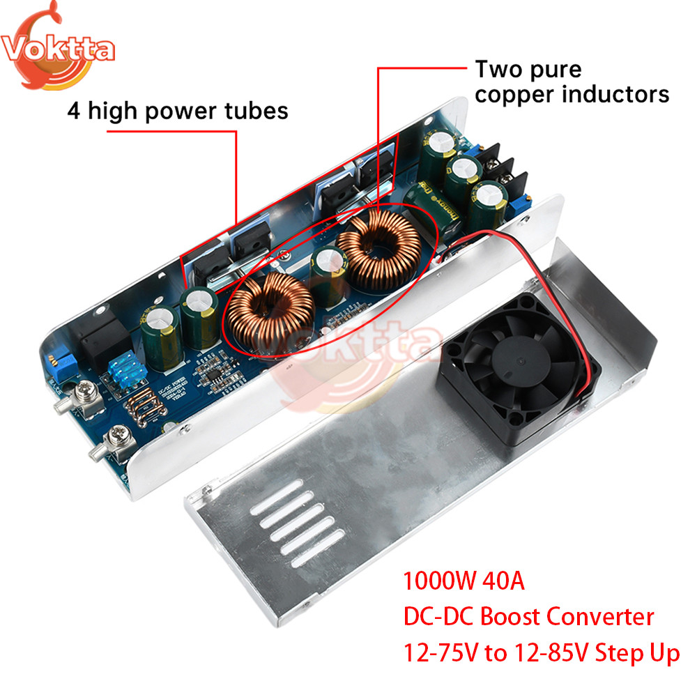 1000W 40A DC-DC Step Up Power Module 12V 24V 36V 48V 60V Constant Current Boost Converter 12-75V to