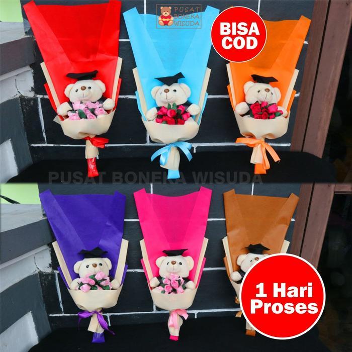 Miniso Toys - Buket Wisuda Buket Boneka Wisuda Teddy Bear Buket Bunga Boneka
