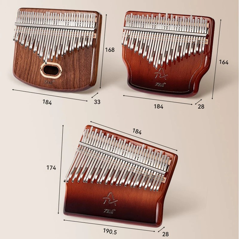 Portable 34 Keys Kalimba Thumb Piano Veneer Beech Wood Kalimba Finger Piano Musical Instrument with