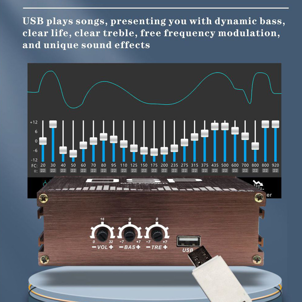 4x50W Car DSP Digital Audio Processor Support APP Control Audio Digital Sound Processor Car DSP