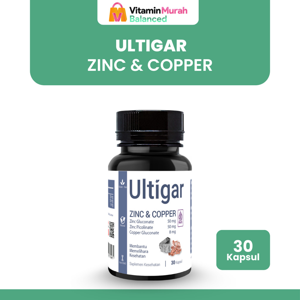 ULTIGAR ZINC & COPPER ISI 30 & 100 KAPSUL - SUPLEMEN KESEHATAN