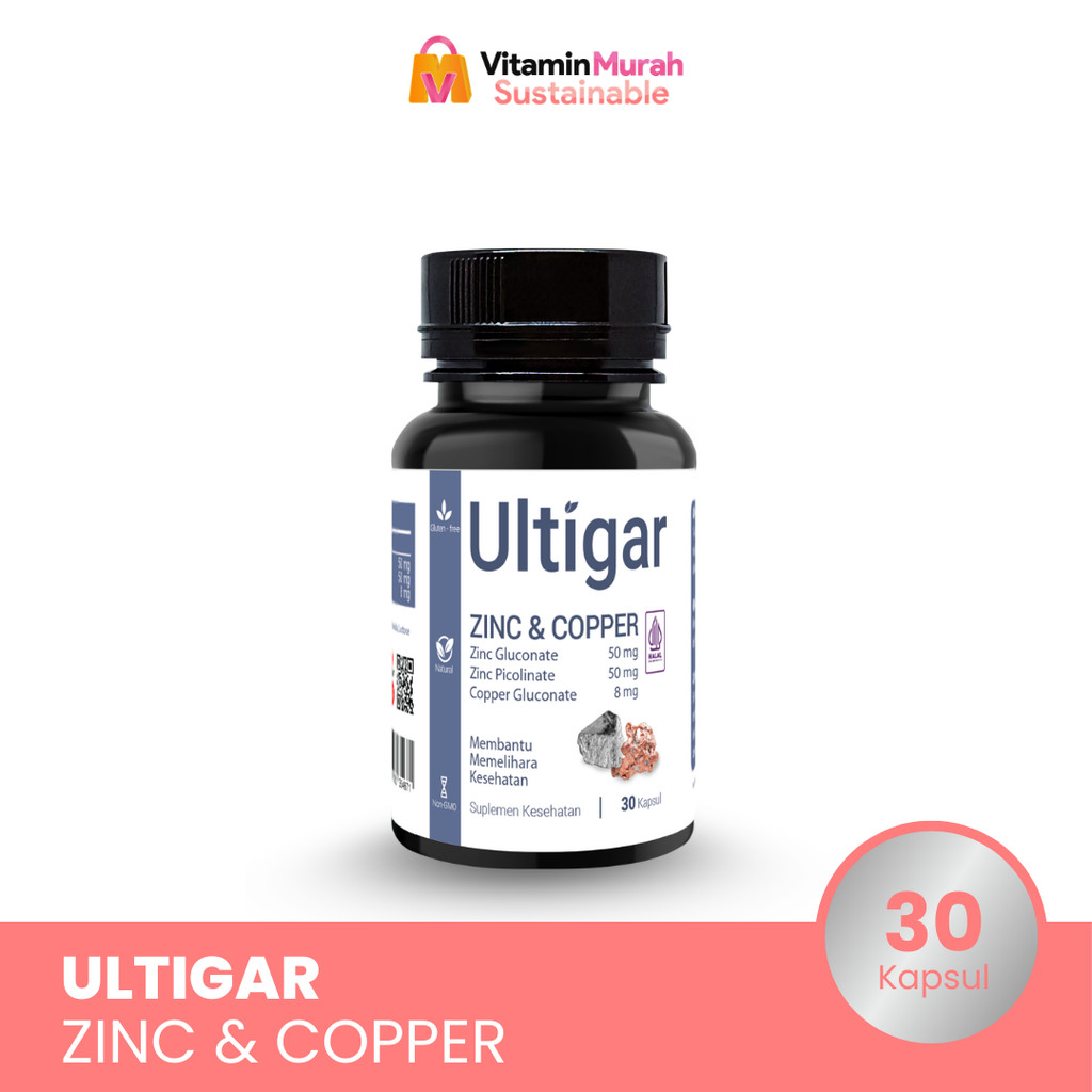 ULTIGAR ZINC & COPPER ISI 30 & 100 KAPSUL - SUPLEMEN KESEHATAN