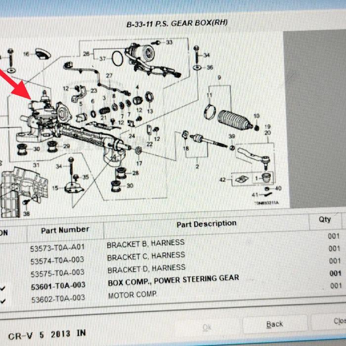 RACK STEER STIR GEAR BOX POWER STEERING HONDA CRV 2.0CC 2013 2014 2015 2016 2017 ORI PASSSS