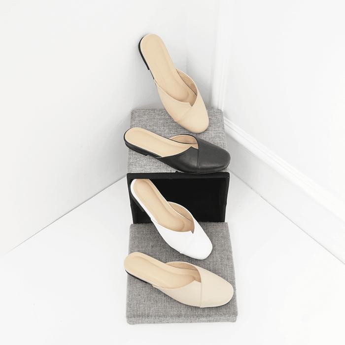 DISKON Sendal Slip On Mules Wanita Flat Shoes Vexia BIG Size READY STOCK