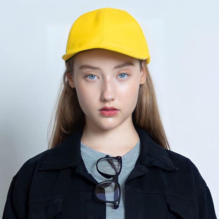 Topi Casual Polos Sport Besi Baseball Cap Tumblr Hat Kuning