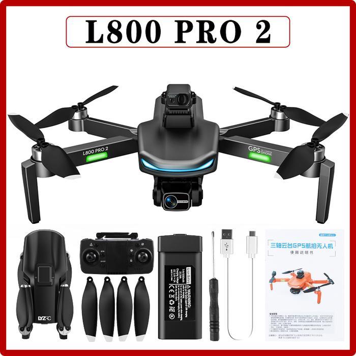 Terlaris L800 PRO 2 Drone 4K HD Camera Optical Flow WiFi 3-Axis Brushless motor aerial photography a