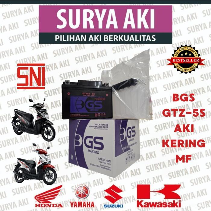 AKI SEMI KERING BGS GTZ5S MF AKI MOTOR BEAT KARBU BEAT F1 BEAT NON ISS SCOOPY KARBU SCOOPY F1 SCOOPY