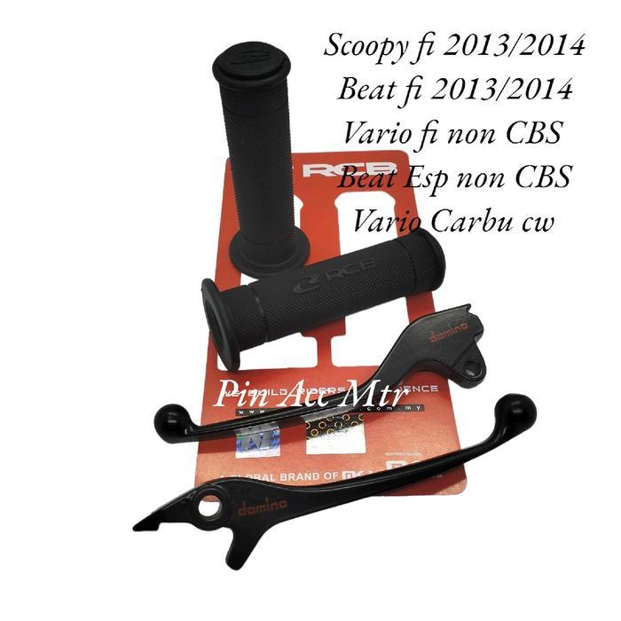 Paket Variasi Grip Rcb Hg55 Hitam+Handle Rem Censi Full Hitam Mtr Vario150 Cbs Beat Pop Cbs Beat Esp