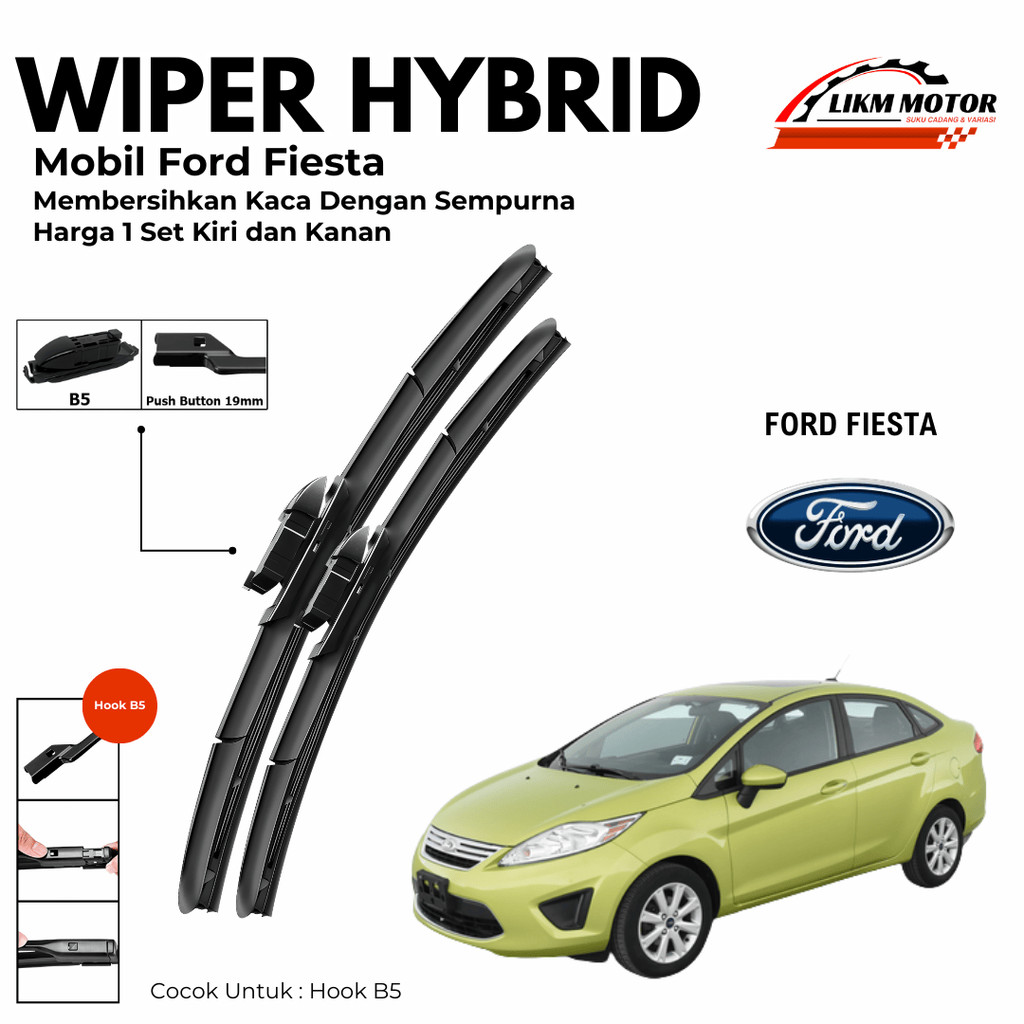 Wiper Ford Fiesta Hybrid Kaca Depan Mobil