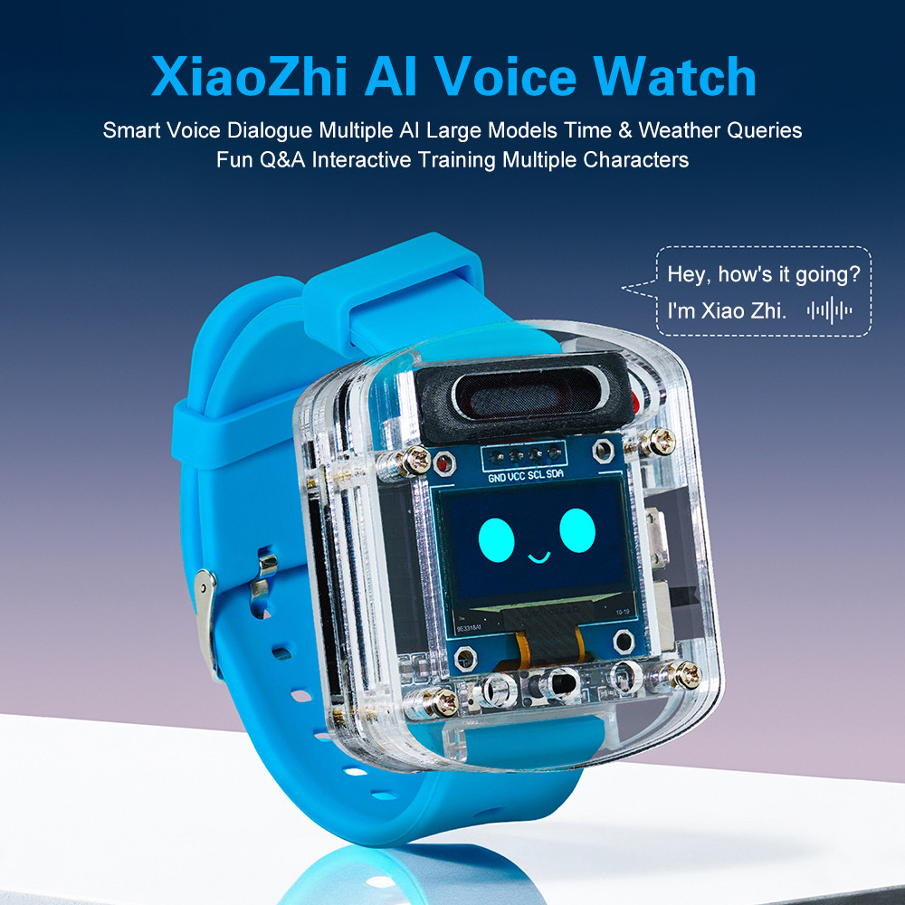 For Xiaozhi Ai Smart Voice Watch With Oled Screen Intelligent Dialogue Diy Kit Esp32S3N16R8 Voice