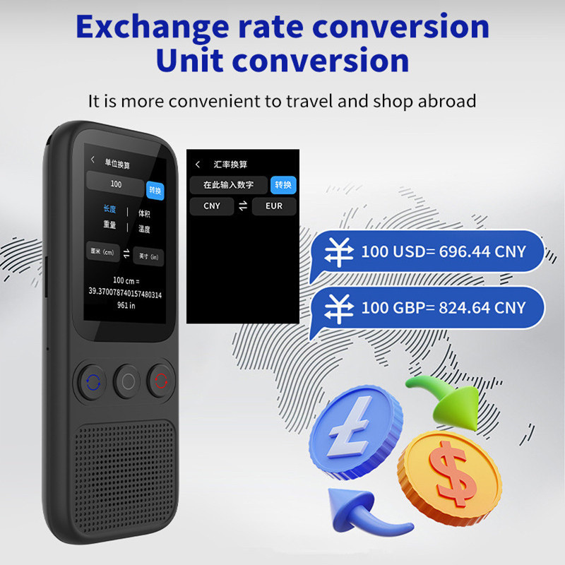 Portable S80 Audio Translator 138 Language Smart Translate Offline In Real Time Smart Voice AI Voice