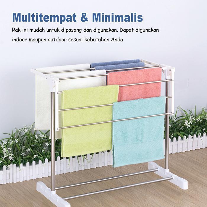 NEWW Rak Jemuran Handuk Pakaian Sepatu Jemuran Baju Bayi Lipat Serbaguna Jemuran handuk indoor