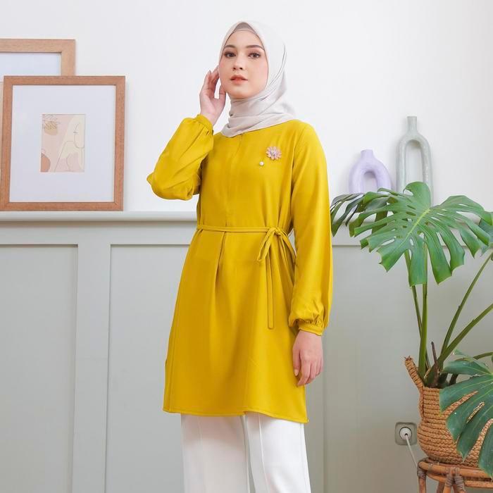 El-Zatta Attire - Atasan Tunik Simple Lime