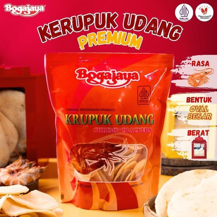 Kerupuk Udang / Krupuk Udang Premium Khas Sidoarjo Bogajaya 500 Gram
