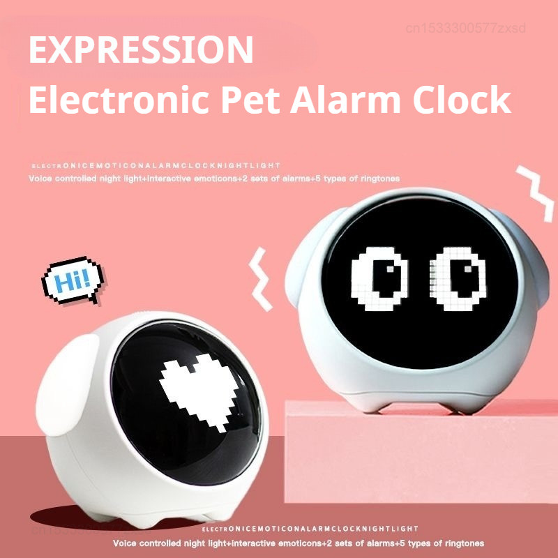 Child Alarm Clock Digital Emotion Table Clock WIth Light Living Room Bedroom Desktop Clock Cute