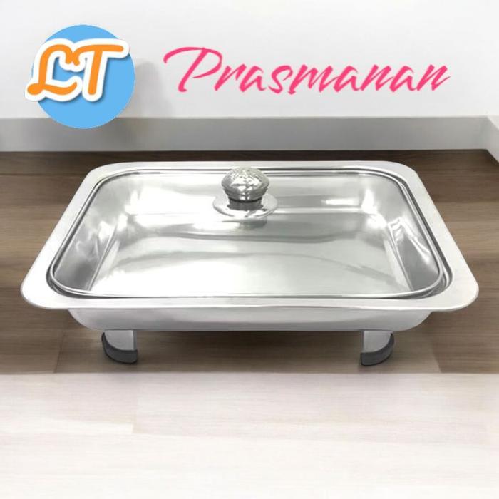 (LT.ID) PRASMANAN 4PCS FULL TUTUP KACA NAMPAN BAHAN STAINLESS STEEL PREMIUM